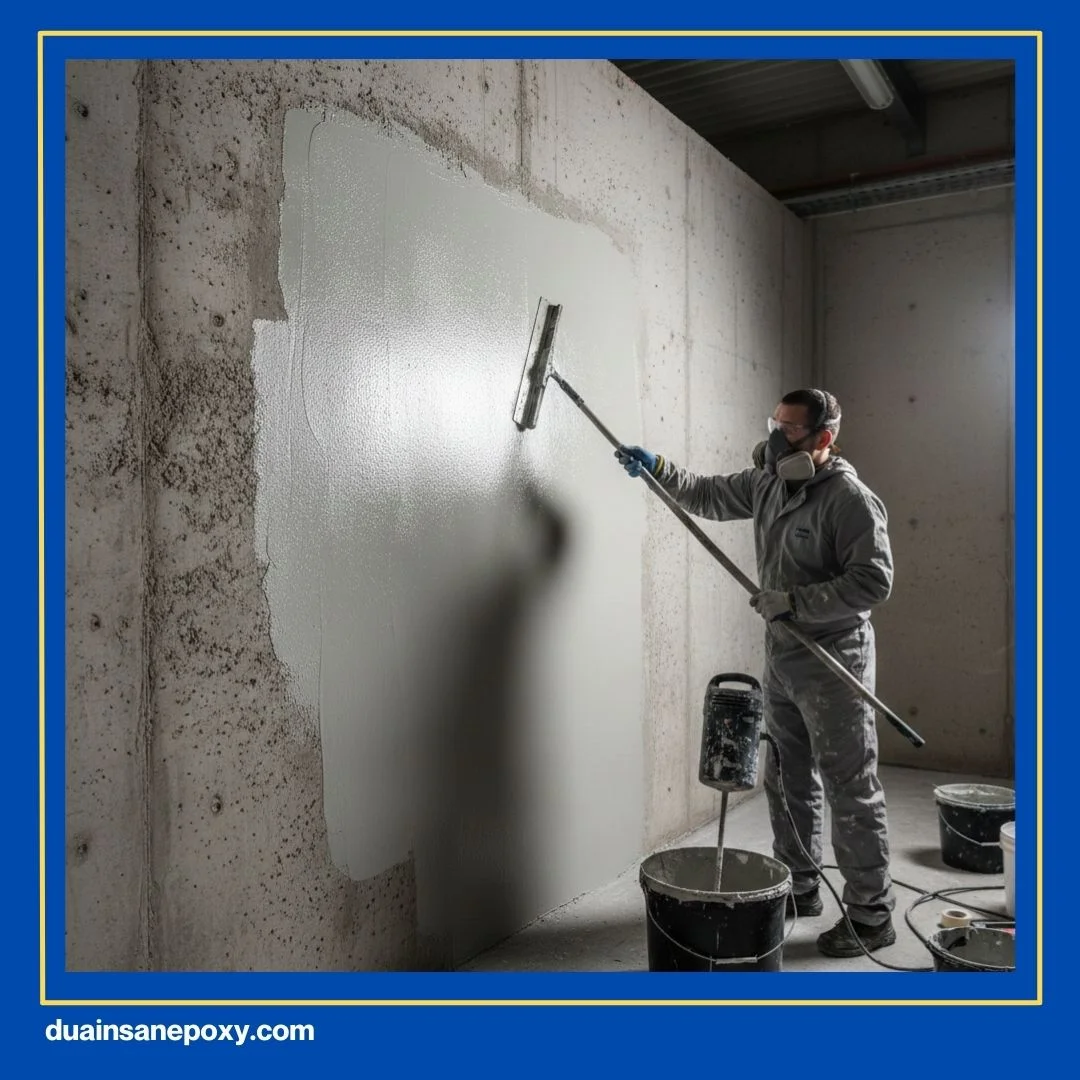 Cara Cat Epoxy Dinding