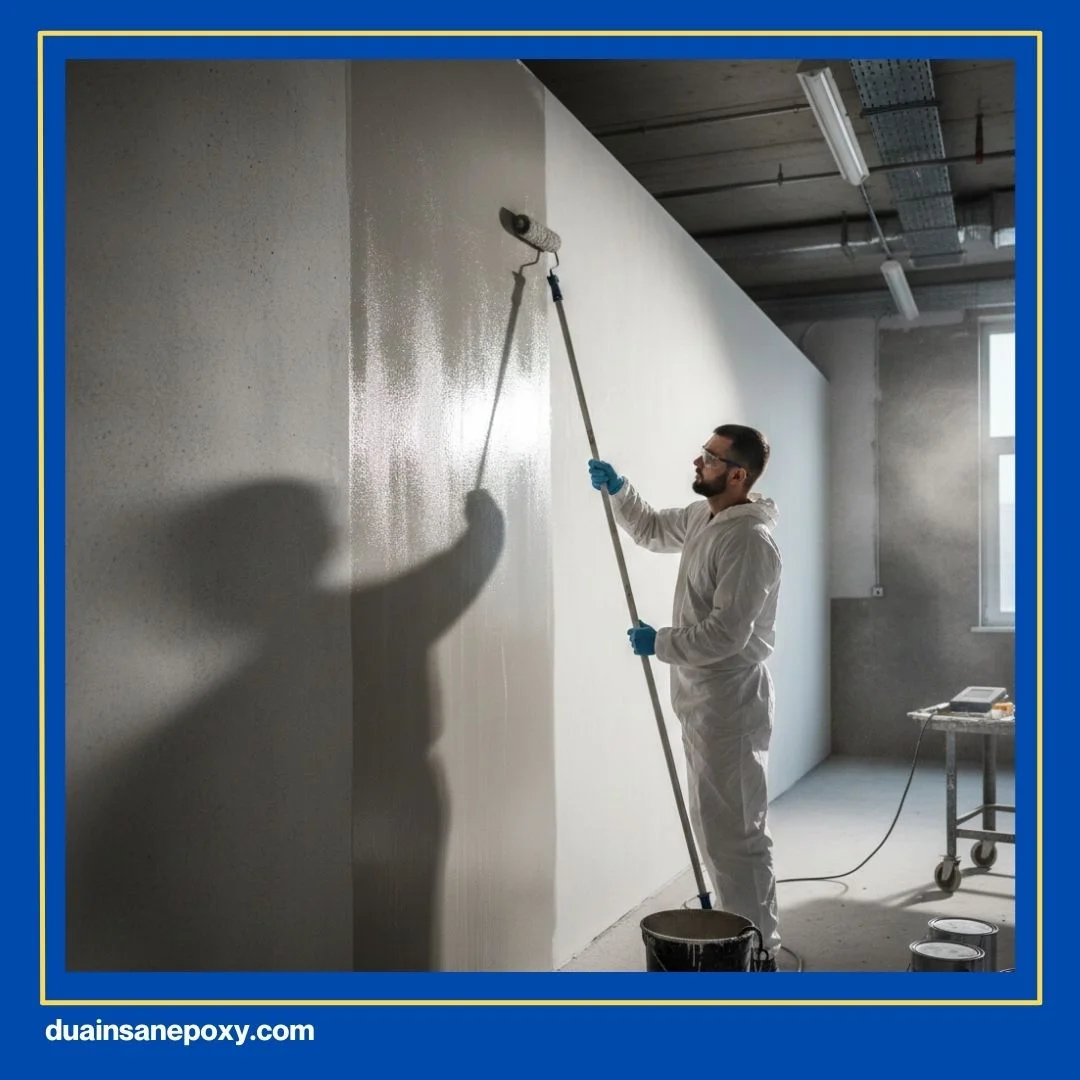 Cara Cat Epoxy Dinding