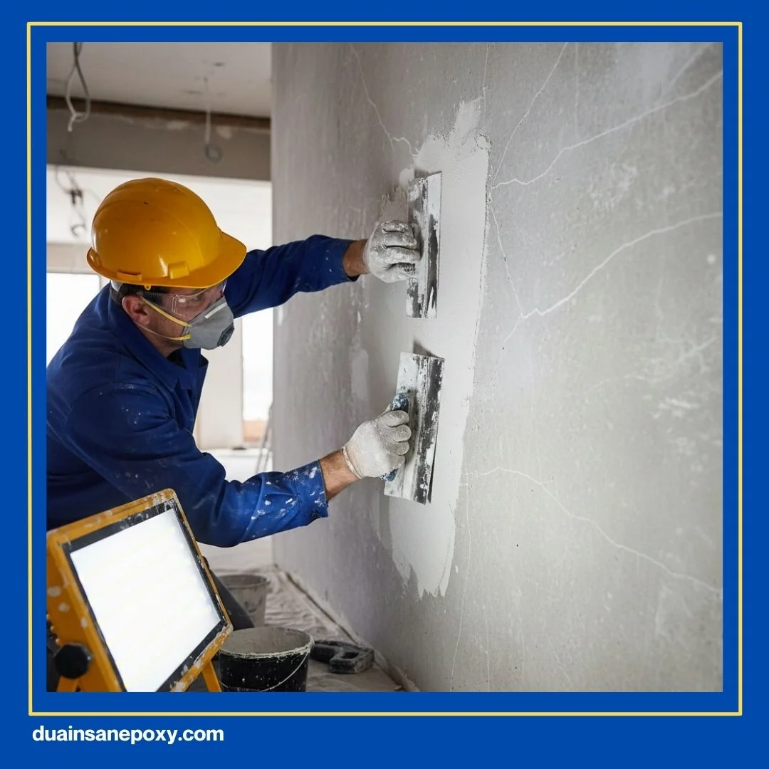 Cara Cat Epoxy Dinding