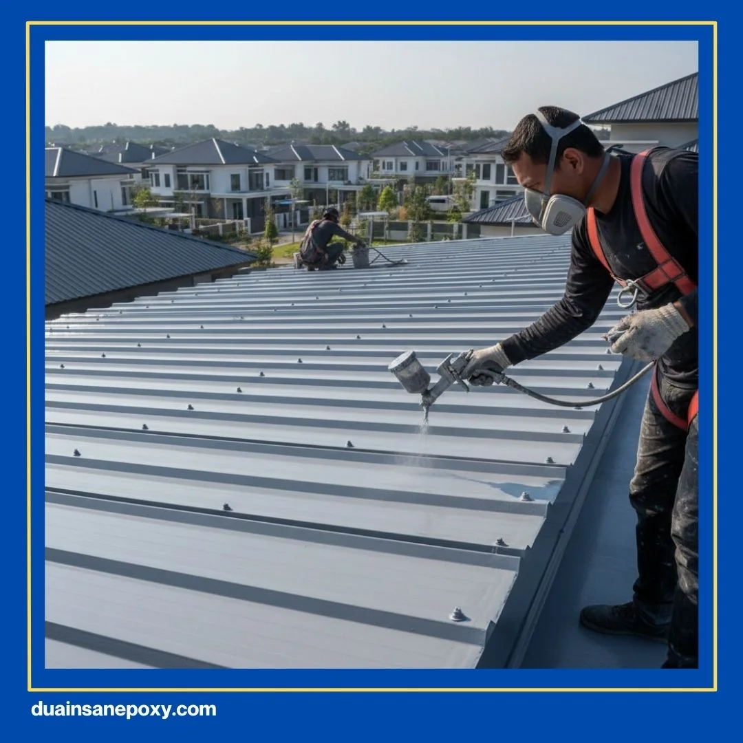 Pengecatan Atap Spandek