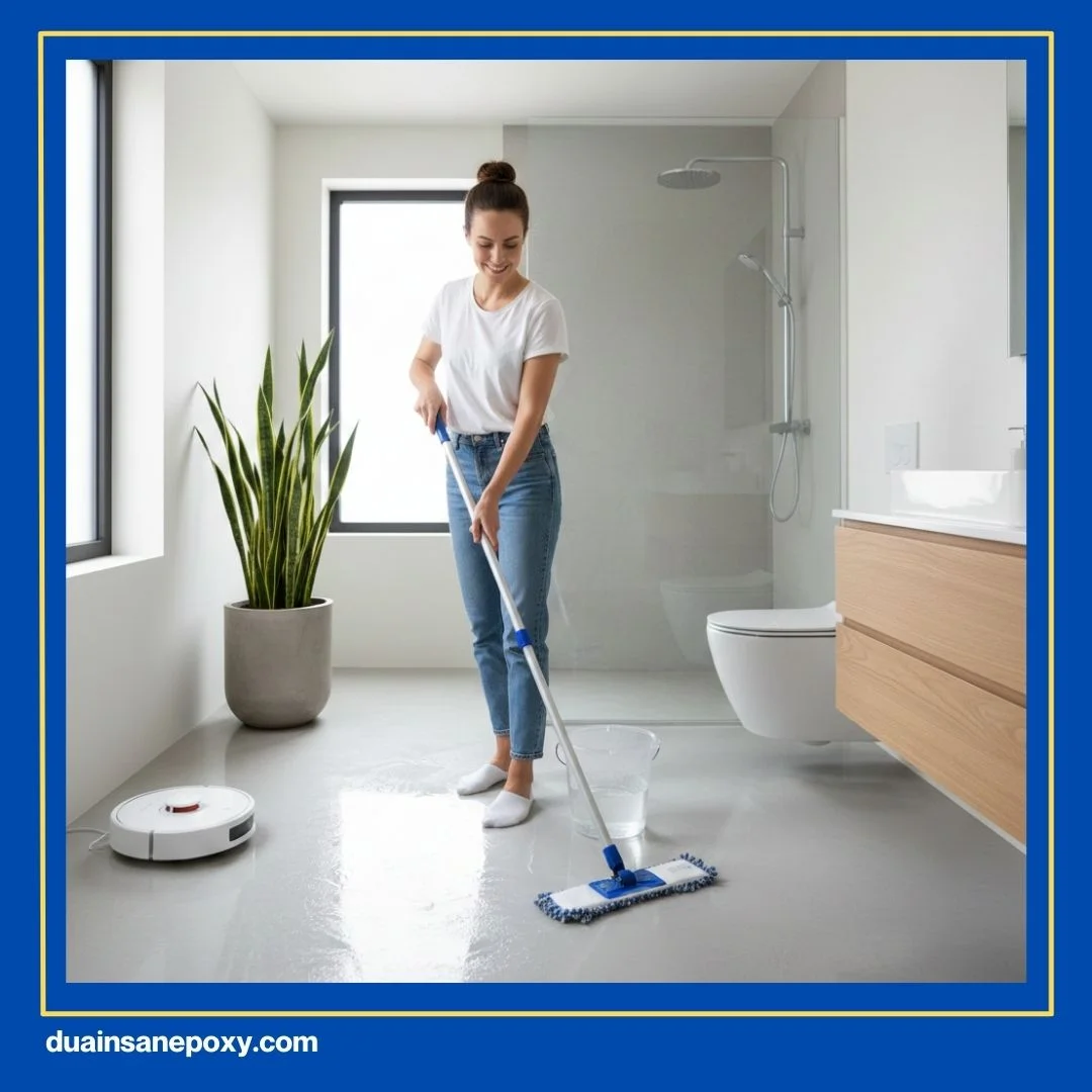 Cat Epoxy Lantai Kamar Mandi