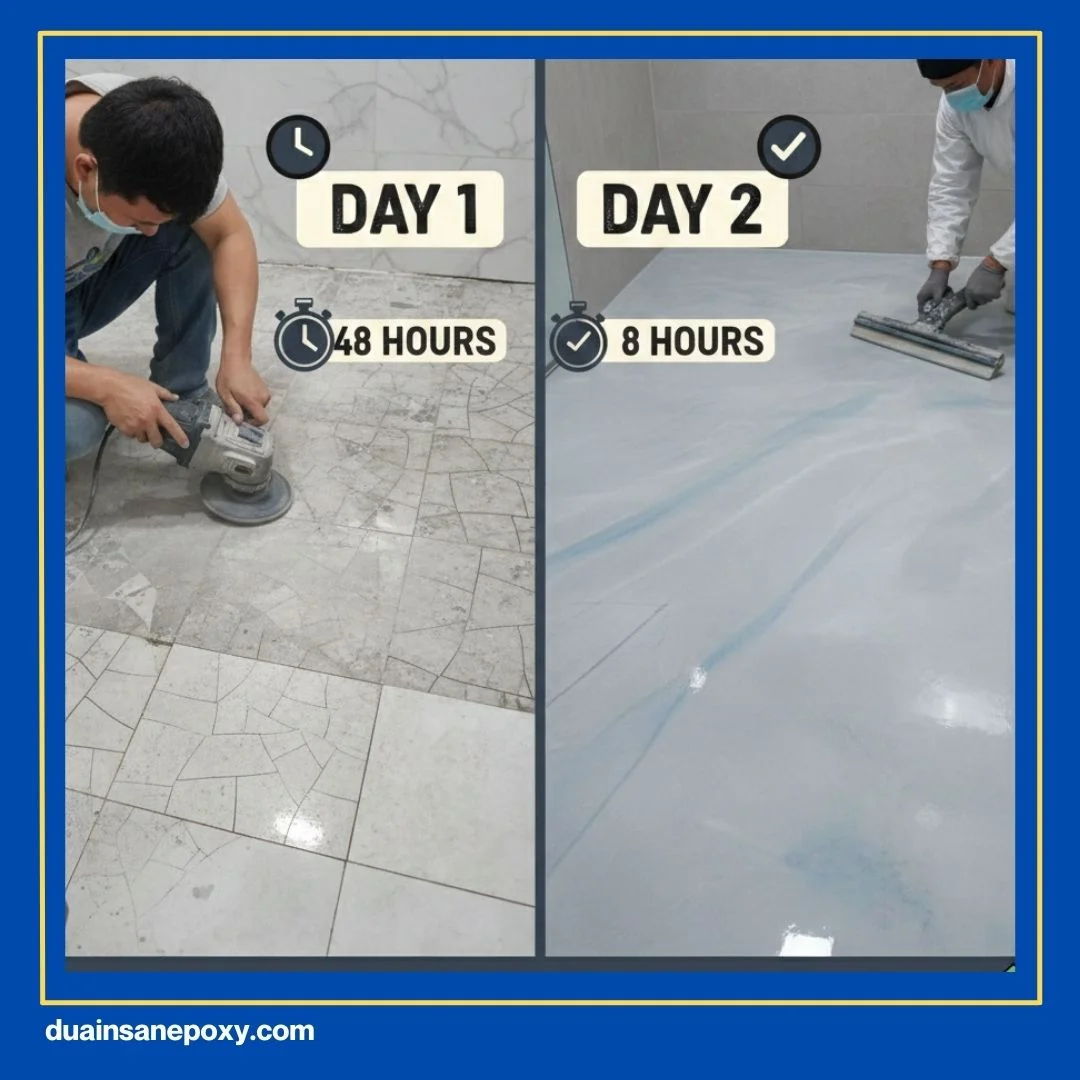 Cat Epoxy Lantai Kamar Mandi