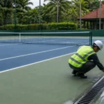 Checklist drainase sebelum aplikasi cat lapangan olahraga di lapangan tenis klub