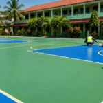 Panduan cat lapangan untuk lapangan futsal sekolah agar awet dan tidak cepat pudar