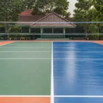 Perbedaan finishing acrylic vs PU untuk lapangan voli sekolah